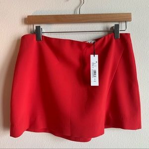 Alice + Olivia Lilia Crossover Skirt Bright Poppy, 8 NWT